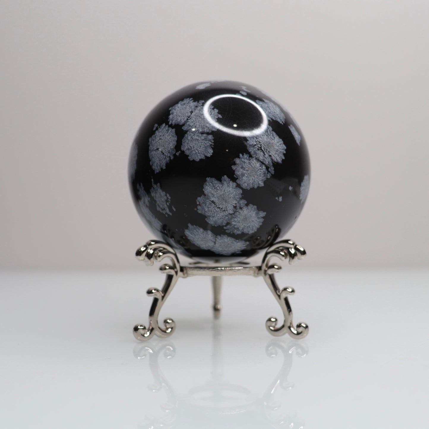 Snowflake Obsidian Sphere | 72