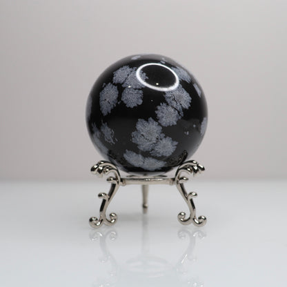 Snowflake Obsidian Sphere | 72