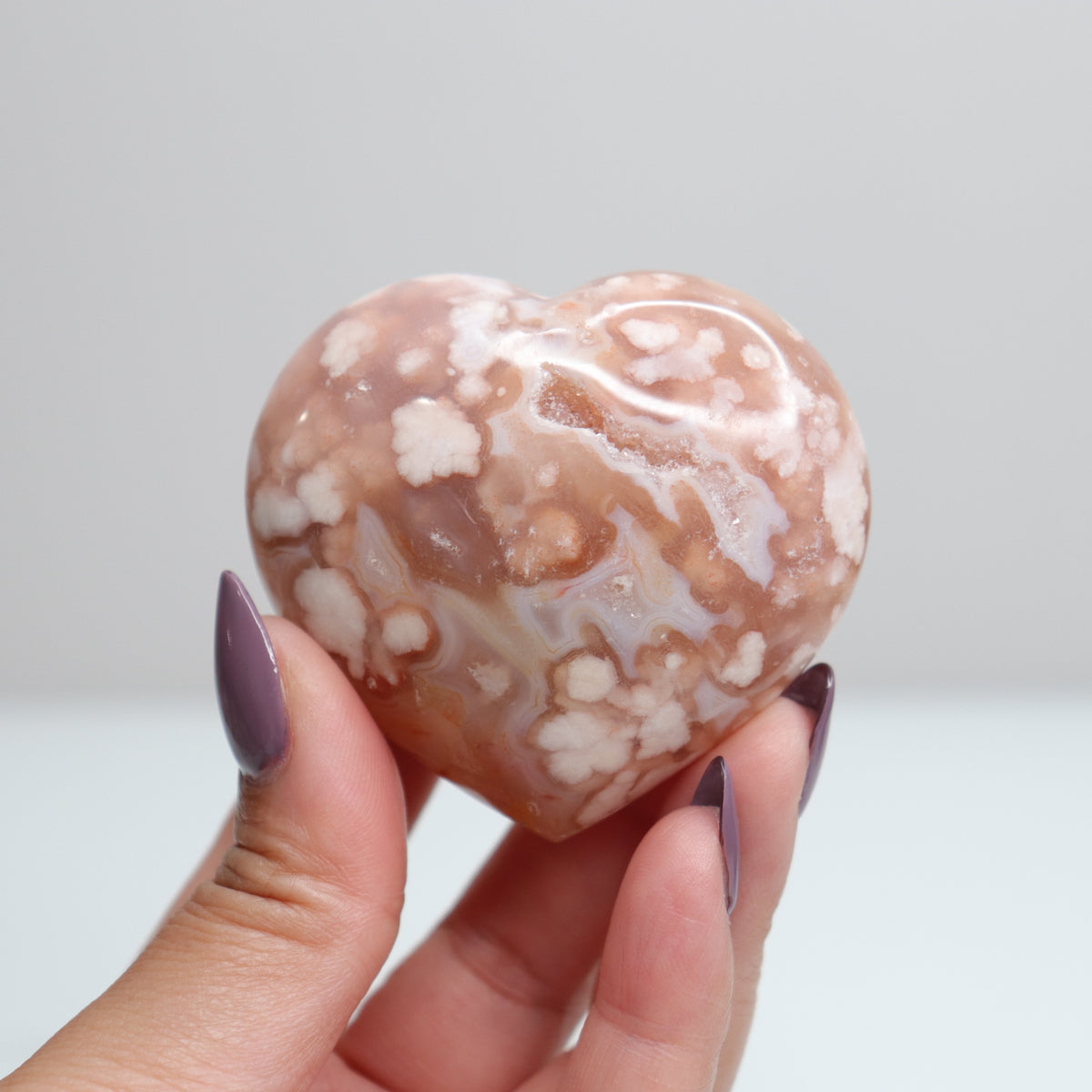 Flower Agate Heart 102