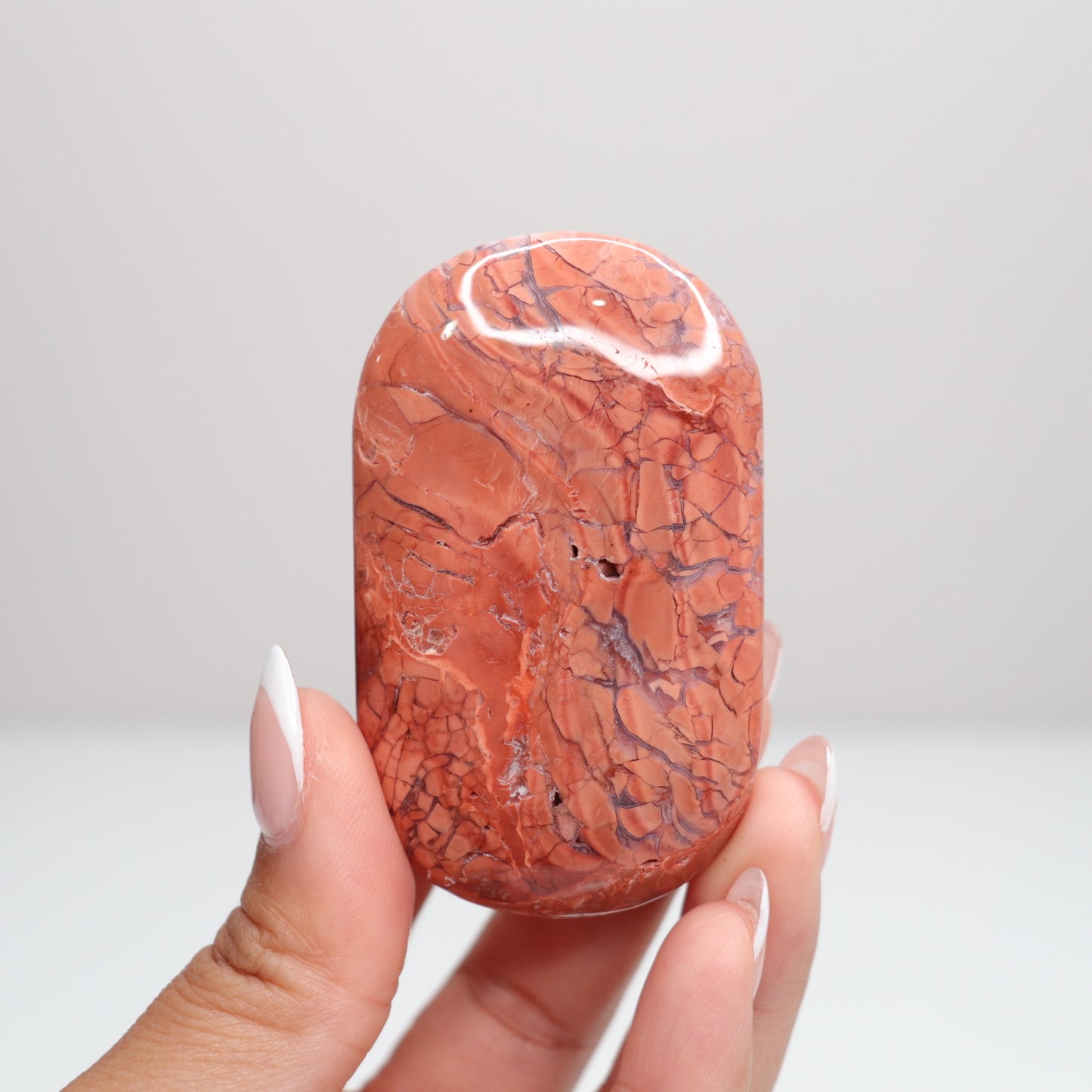 Pink Agate Palm Stone G