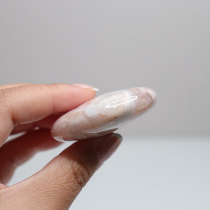 Flower Agate Round Palm | 7