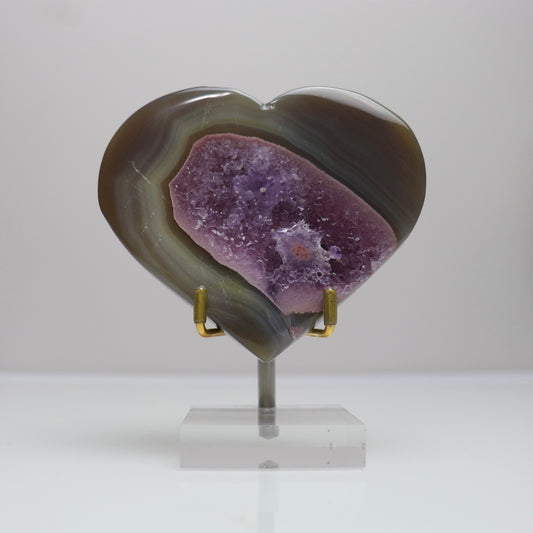 Amethyst & Agate Heart