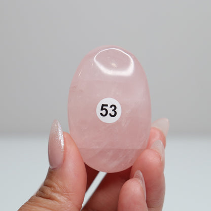 Rose Quartz Palm Stone 53