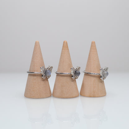 Labradorite Butterfly Rings