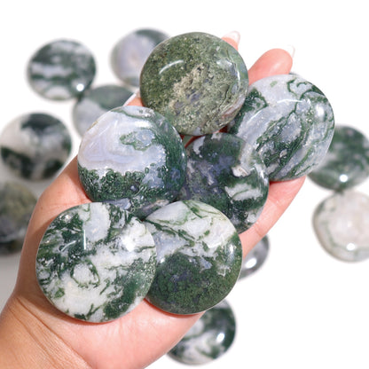 Moss Agate Flat Stones