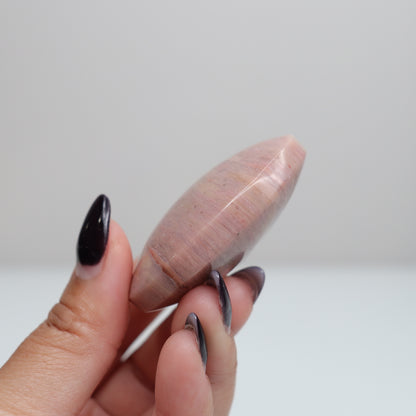 Pink Petrified Wood Palm Stone | 161