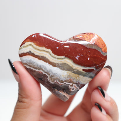 Mexican Lace Agate Heart | 1