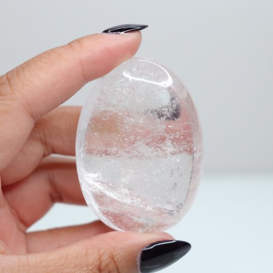 Clear Quartz Palm Stone 79