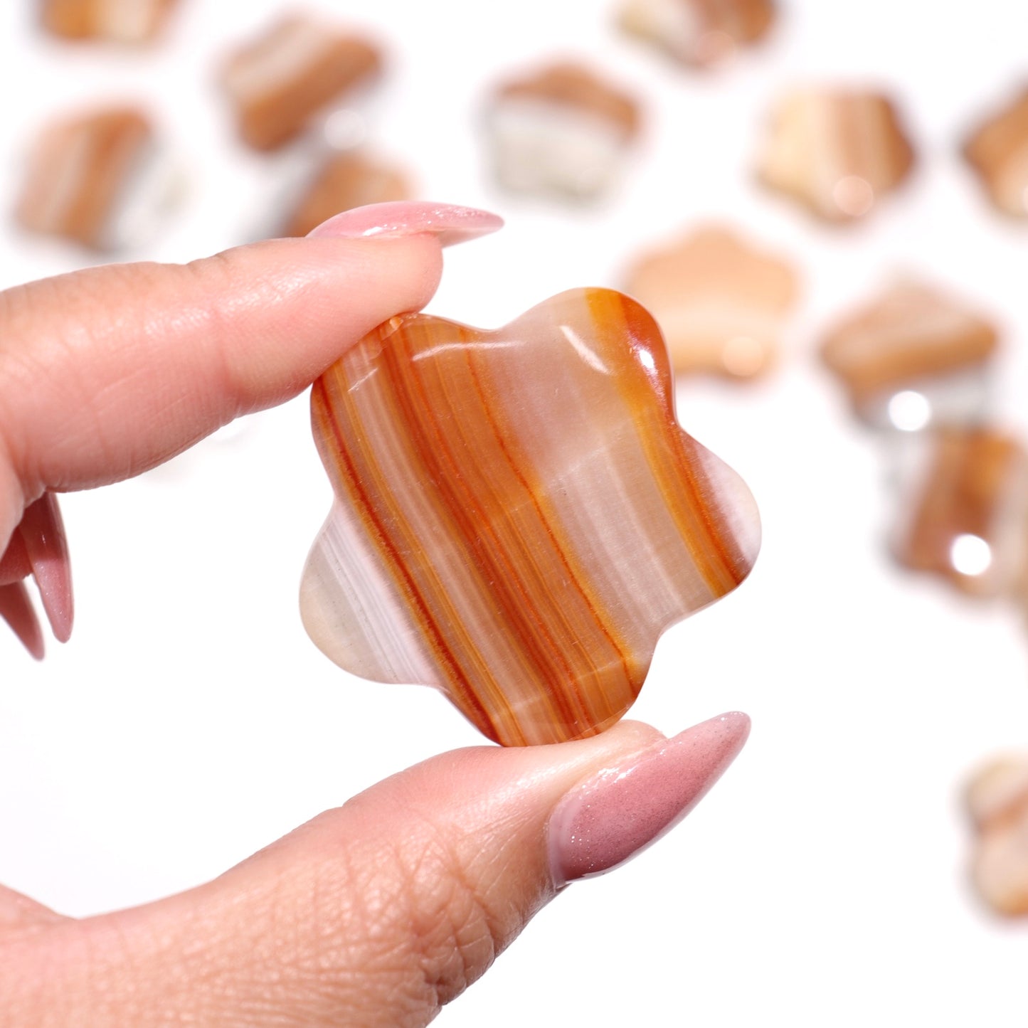 Orange Aragonite Flowers
