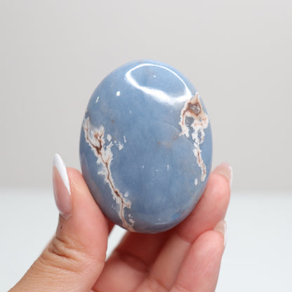 Angelite Palm Stone 3