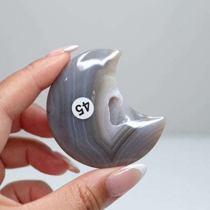 Druzy Agate Moon 45