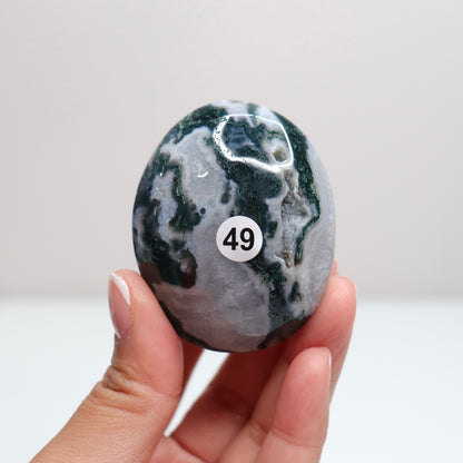 Moss Agate Palm Stone | 49