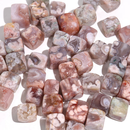 Flower Agate Cubes