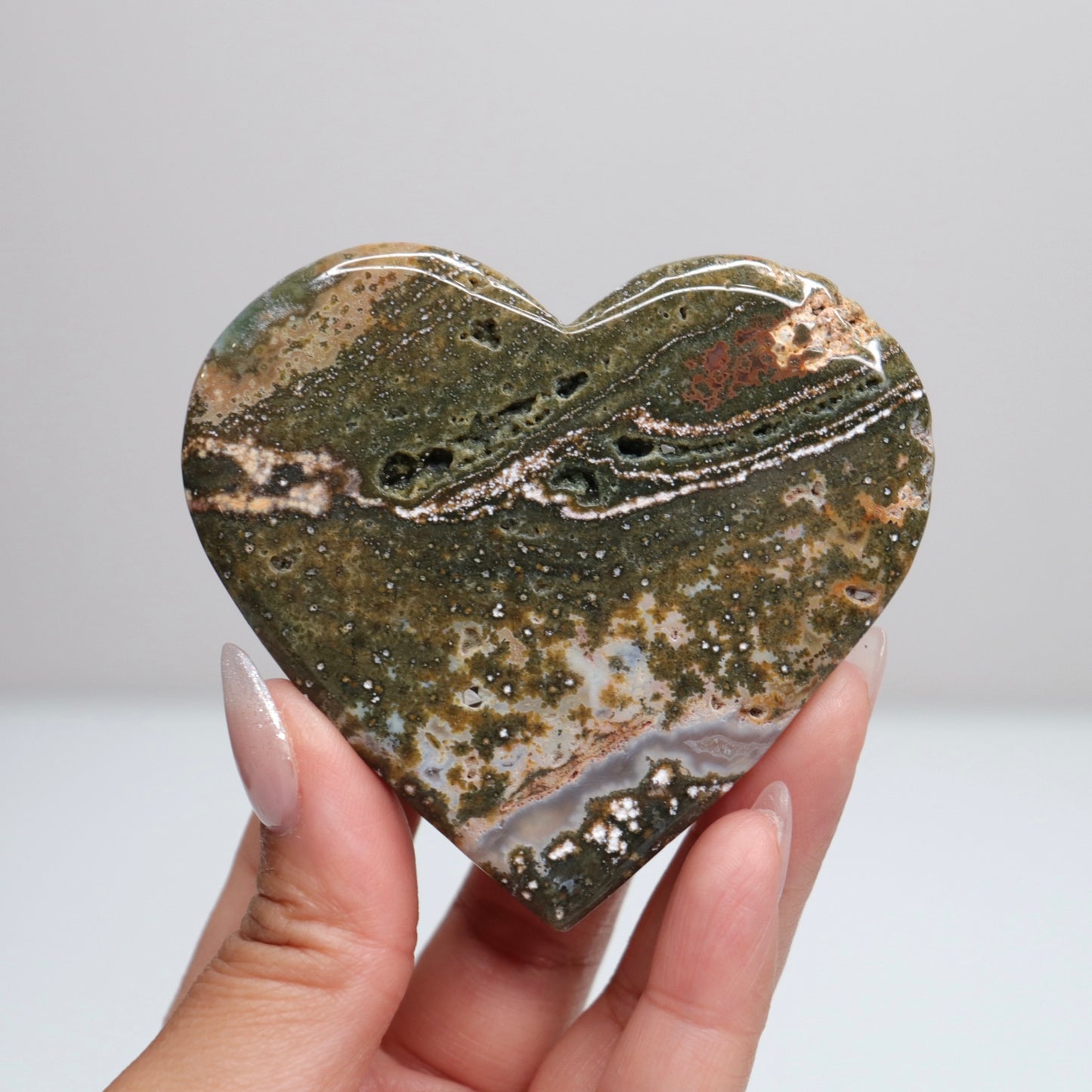 Ocean Jasper Heart | M