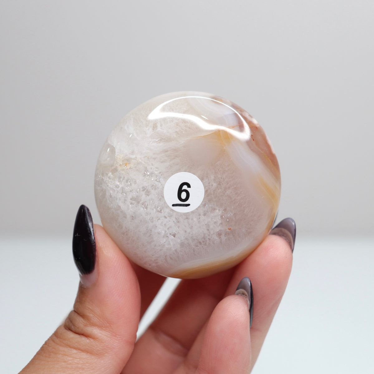 Flower Agate Round Palm | 6