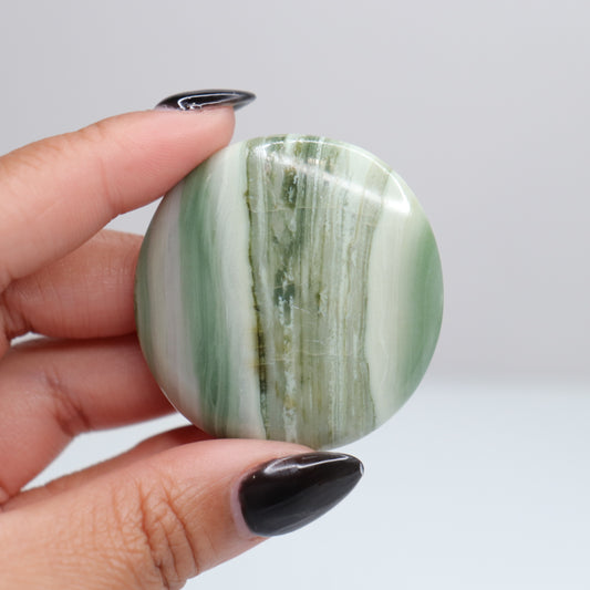 Banded Serpentine Flat Stone 16