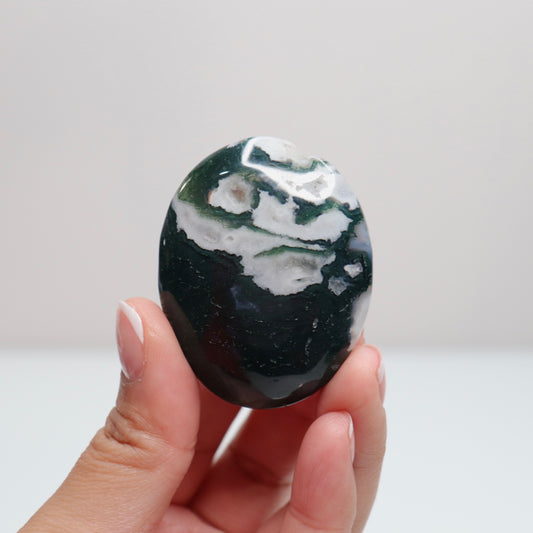 Moss Agate Palm Stone | 45