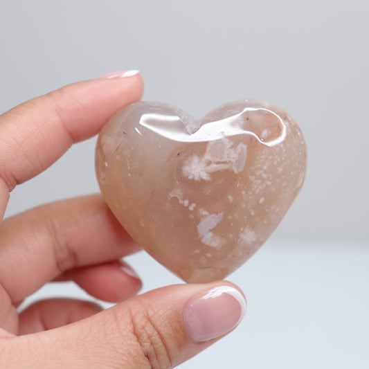 Flower Agate Heart | 43