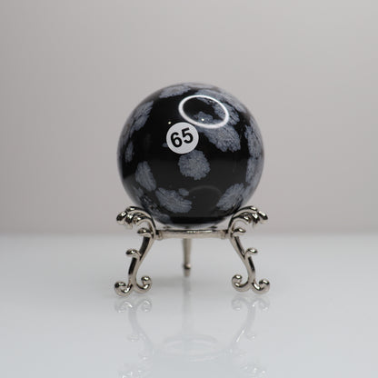 Snowflake Obsidian Sphere | 65