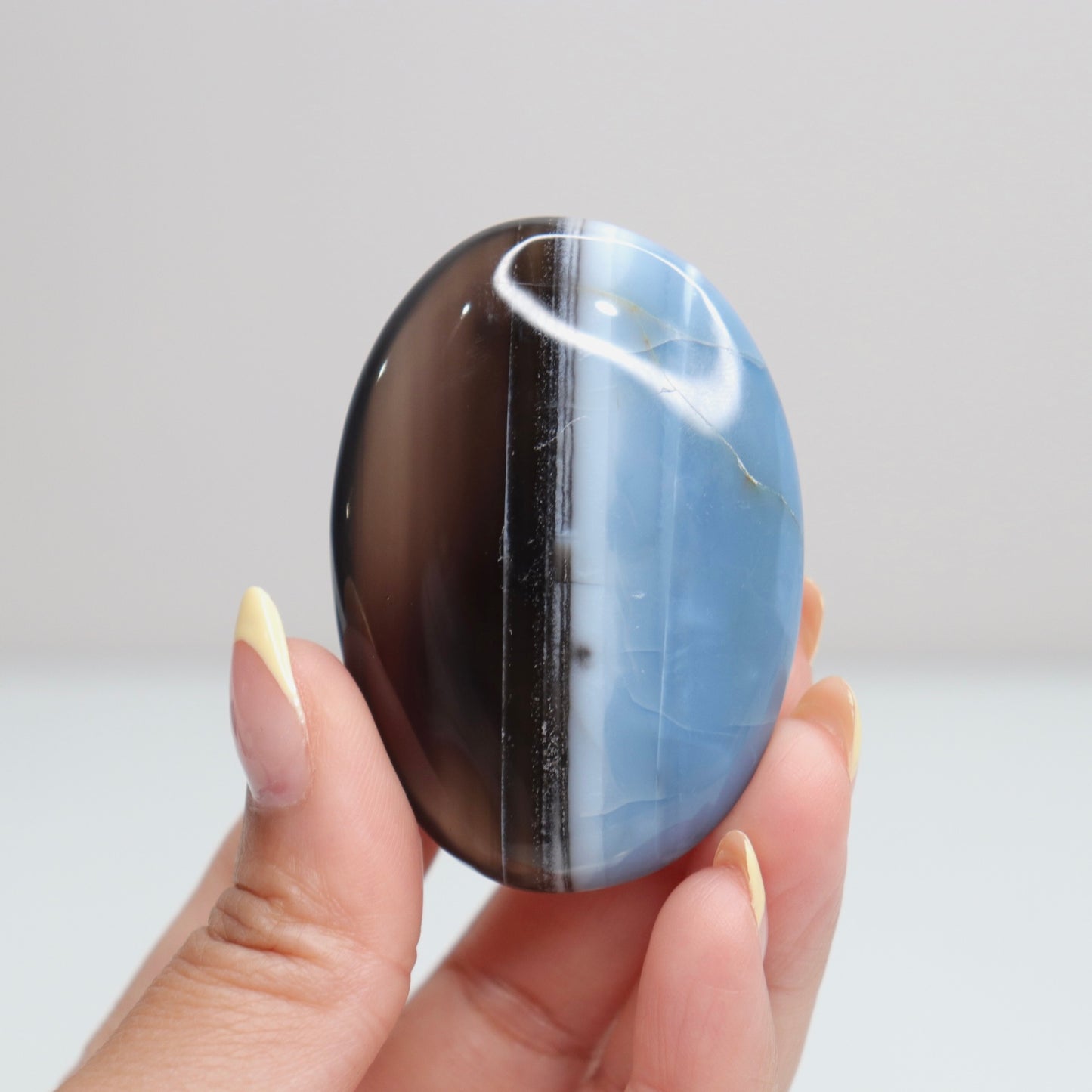 Blue Opal Palm Stone 15