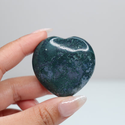 Moss Agate Heart | 58