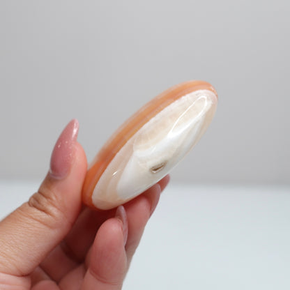 Orange Aragonite Palm Stone | 61