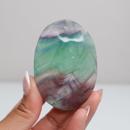 Fluorite Diamond Palm Stone 3