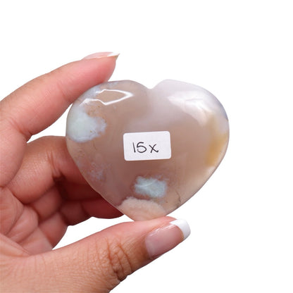 Flower Agate Heart | 17