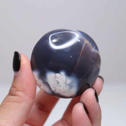 Orca Agate Palm Stone | 7