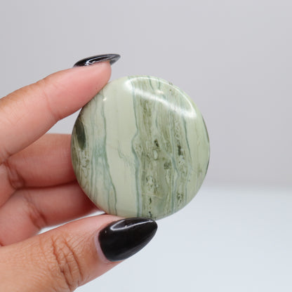 Banded Serpentine Flat Stone 14