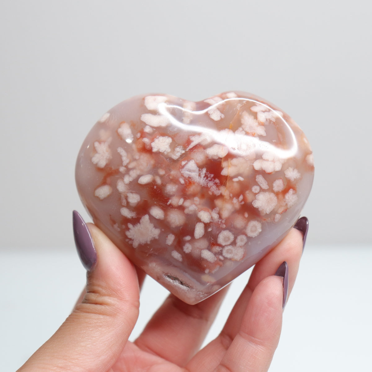 Flower Agate Heart 110