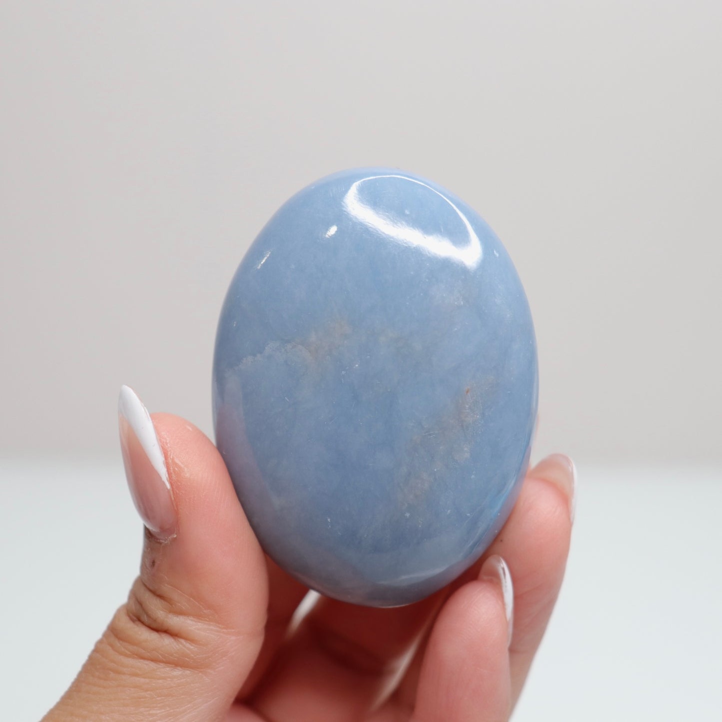 Angelite Palm Stone 6