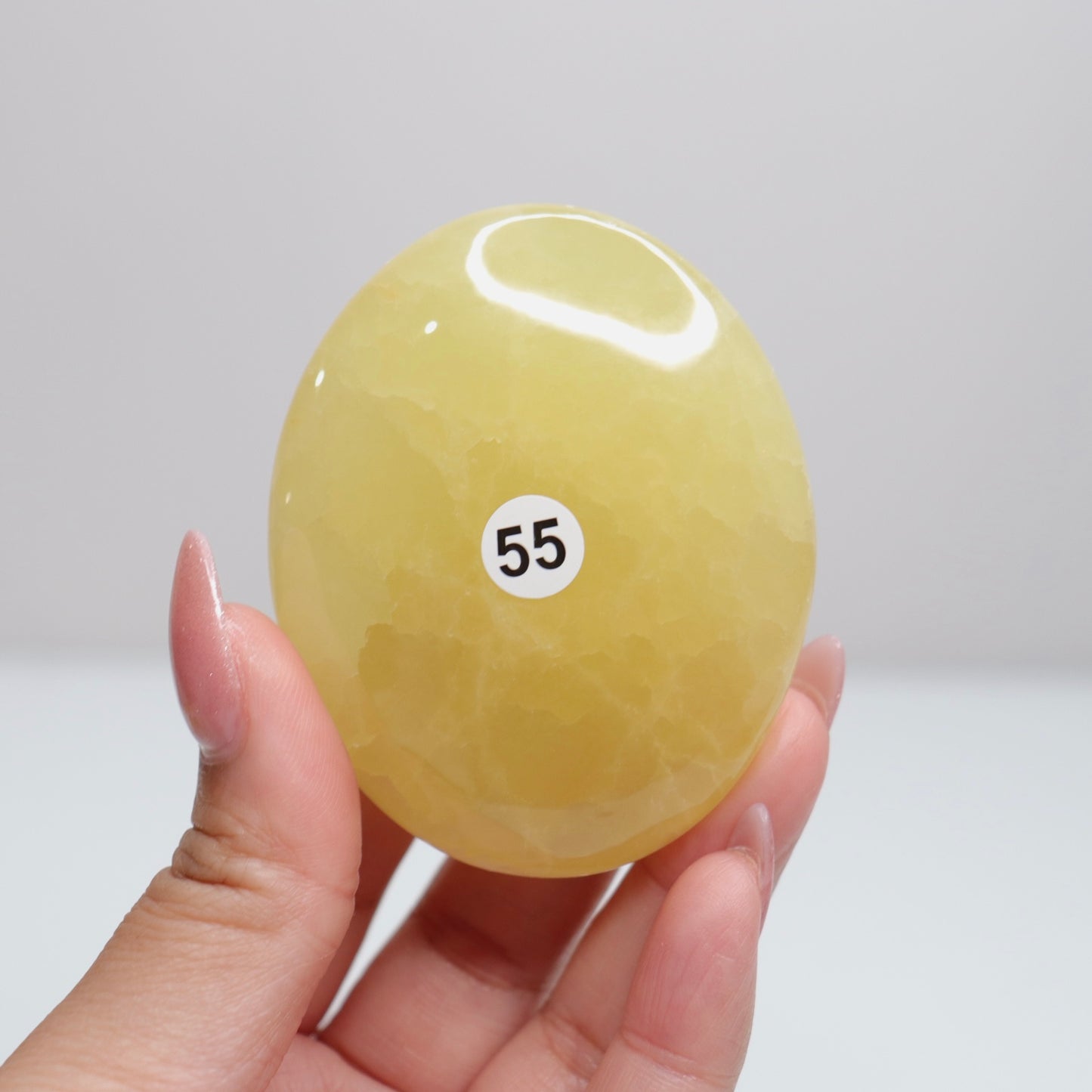 Lemon Calcite Palm Stone | 55