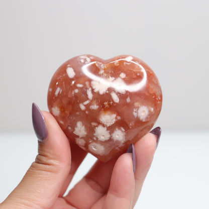 Flower Agate Heart 101*