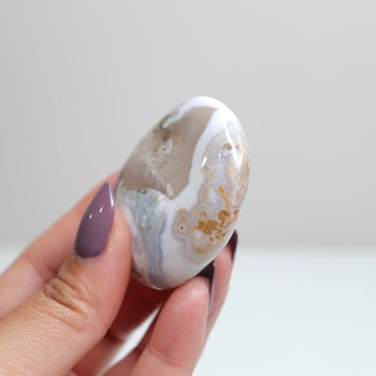 Flower Agate Palm Stone 103