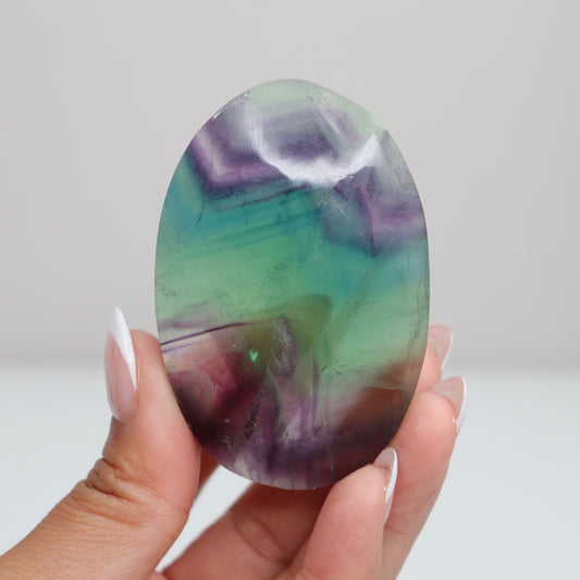 Fluorite Diamond Palm Stone 2*