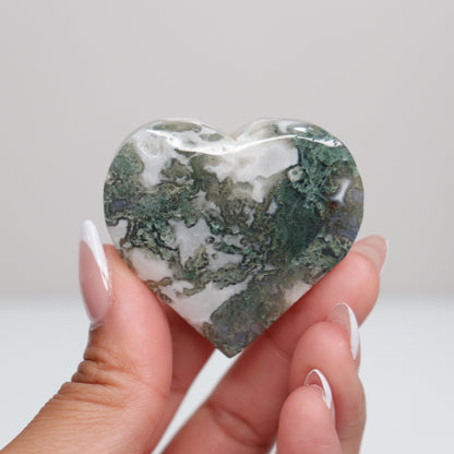 Moss Agate Heart | N
