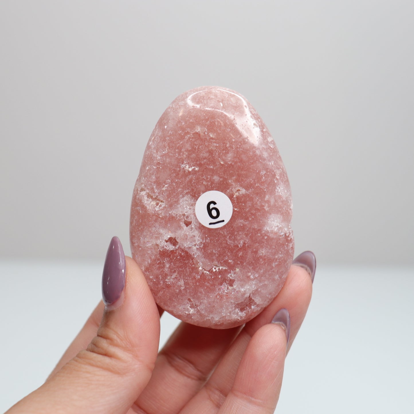 Pink Amethyst Palm Stone | 6