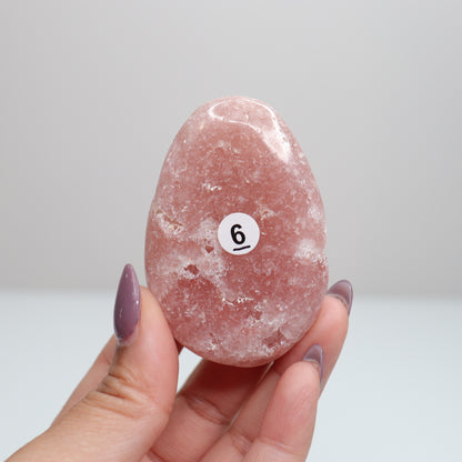 Pink Amethyst Palm Stone | 6