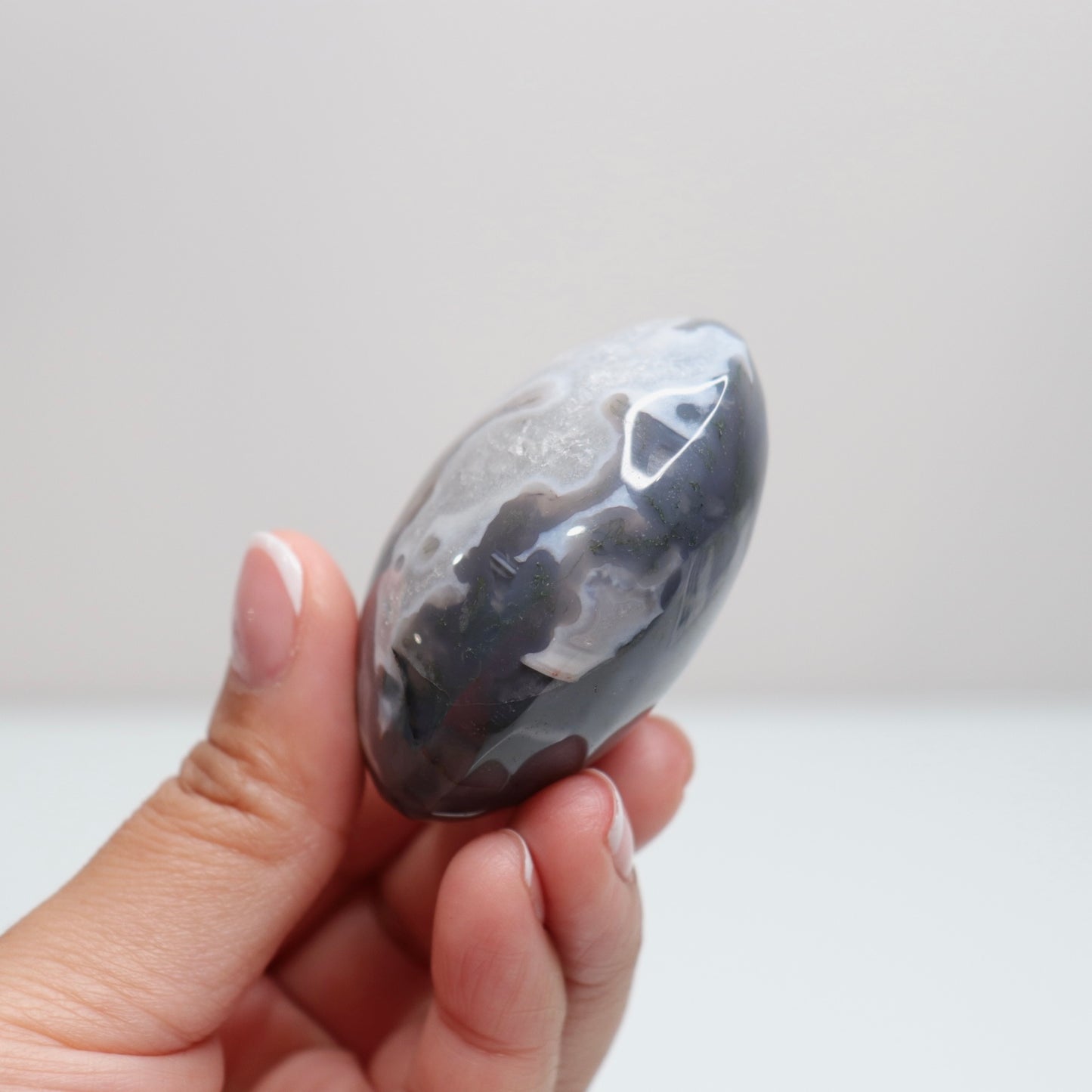Moss Agate Palm Stone | 53