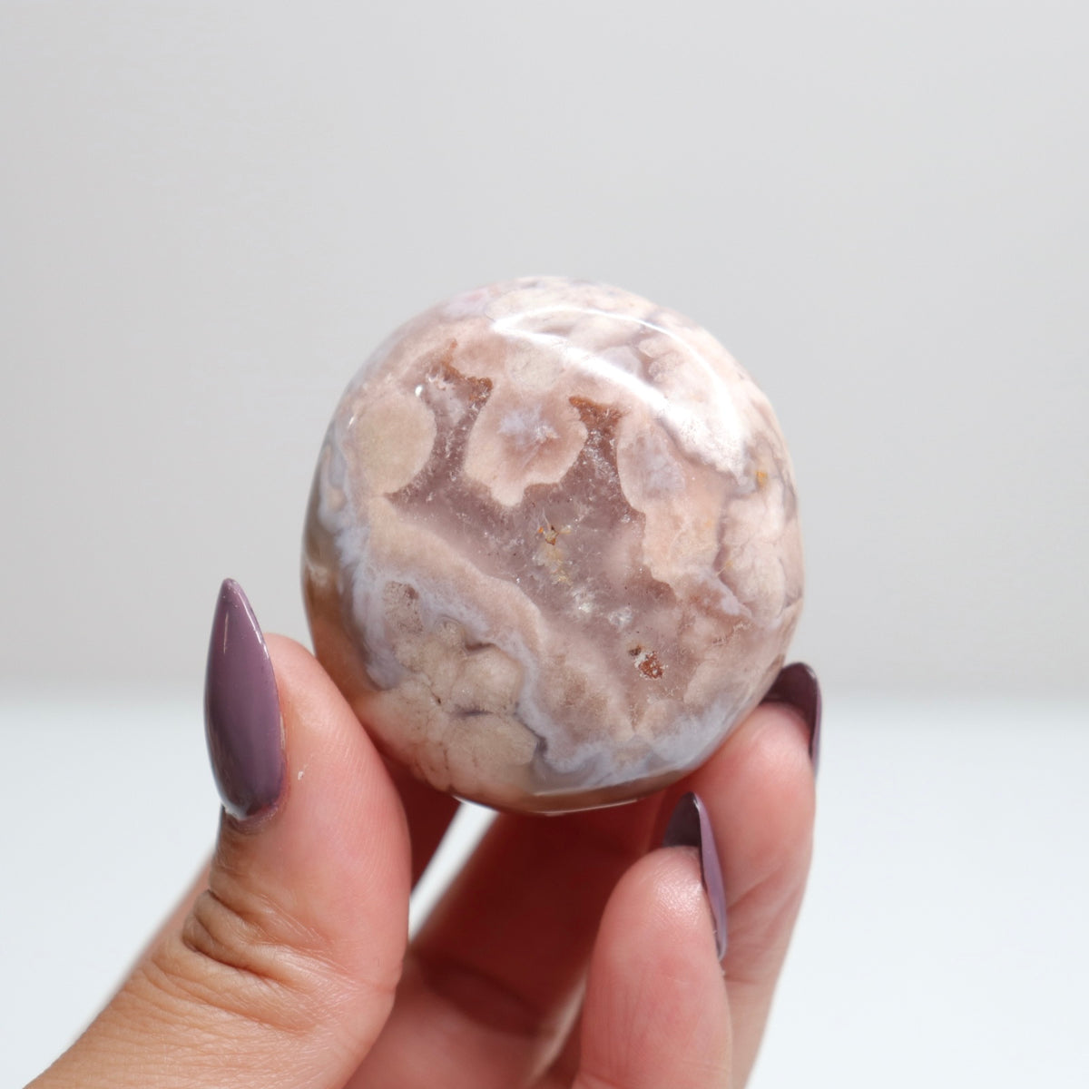 Flower Agate Palm Stone 107