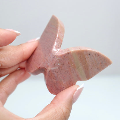 Pink Petrified Wood Butterfly B