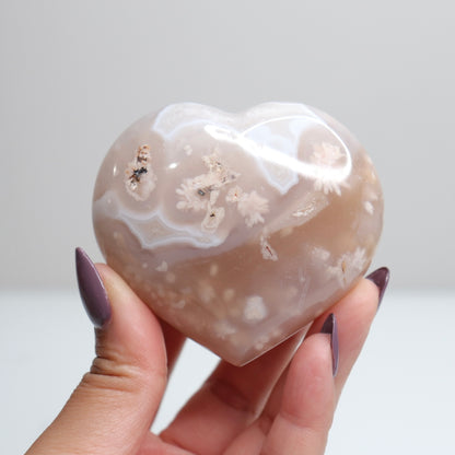 Flower Agate Heart 108