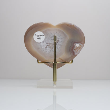 Druzy Agate Heart