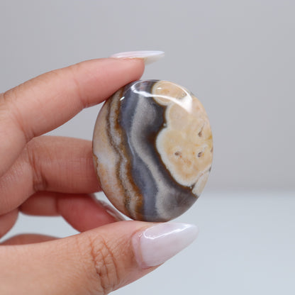 Mexican Lace Agate Palm Stone | 54