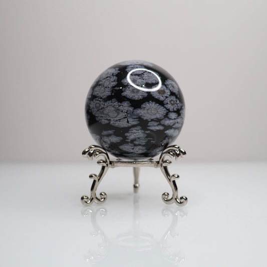Snowflake Obsidian Sphere | 65