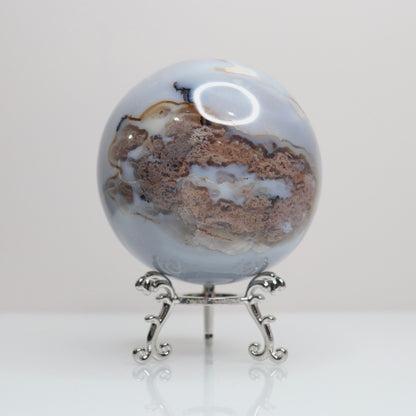 Banded x Moss Agate Sphere | 25