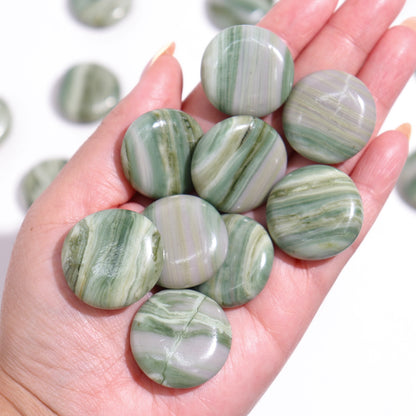 Banded Serpentine Mini Flat Stones