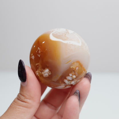 Flower Agate Round Palm | 7