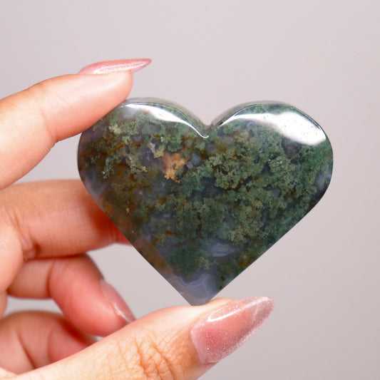 Moss Agate Heart | 9